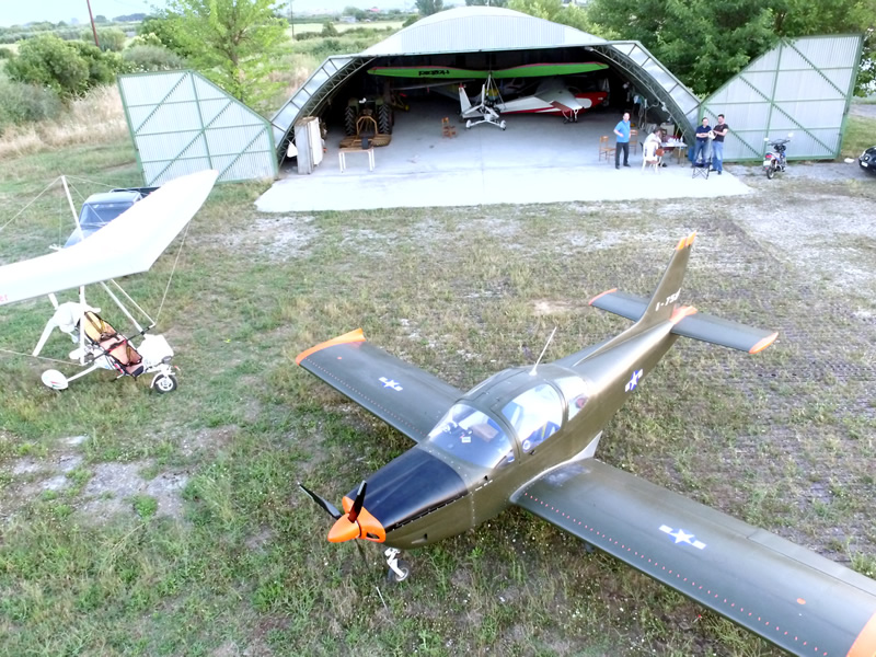 Το νέο υπόστεγο για τα σκάφη μας. 06 agrinio airport neo ipostego